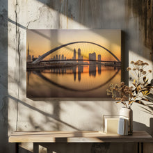 Art Prints of Sunrise at the Dubai Water Canal