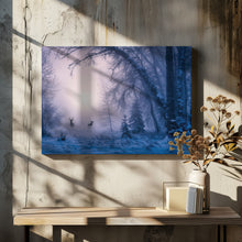 Art Prints of The shadow of deer in the morning fog