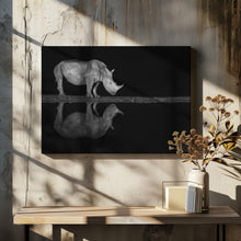 Art Prints of Rhino at night