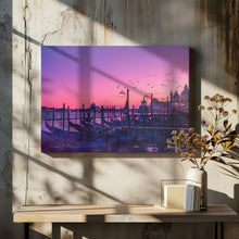 Art Prints of Sunset Venice, peaceful gondola