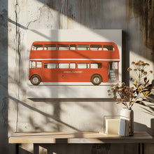 Art Prints of Red English Bus