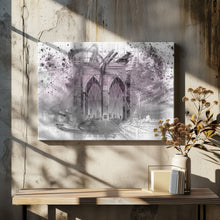 Art Prints of City Art Brooklyn Bridge im Detail | pink