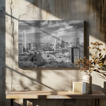 Art Prints of Unique Rotterdam panorama seen from the Euromast | Monochrome