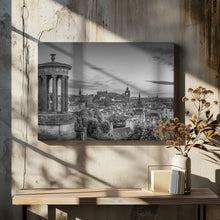 Art Prints of Charming evening atmosphere in Edinburgh - Monochrome