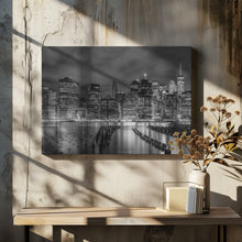 Art Prints of NEW YORK CITY Monochrome Night Impressions - Panoramic