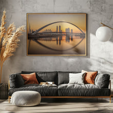 Art Prints of Sunrise at the Dubai Water Canal