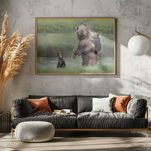 Art Prints of Momma Bear and Her Cubs