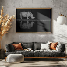 Art Prints of Rhino at night