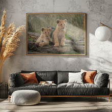 Art Prints of Little lion cubs