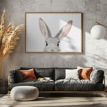 Canvas Art Print Peeking Bunny