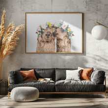 Canvas Art Print Boho Alpacas