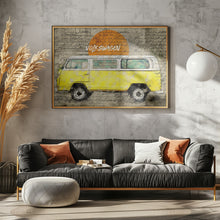 Art Prints of volkswagen vw combi yellow