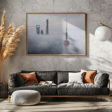 Art Prints of Shanghai in clouds