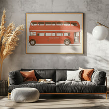 Art Prints of Red English Bus