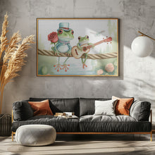 Art Prints of Frogs on a rope