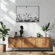 Art Prints of Swans waves