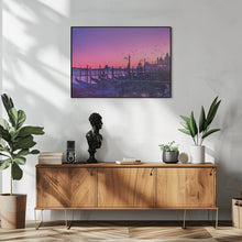 Art Prints of Sunset Venice, peaceful gondola