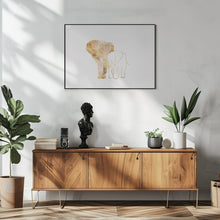 Art Prints of Gold Elephant Line art Silhouettes 4