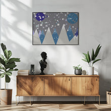 Art Prints of Night Sky Midnight Blue Kids Room Mural