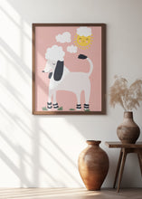 Canvas Art Print Happy Poodle