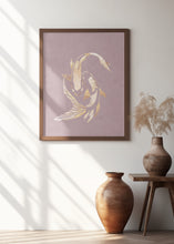 Canvas Art Print Pink gold koi fish 2