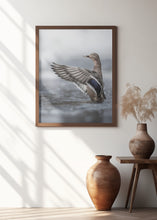 Canvas Art Print Female mallard with outstretched wings