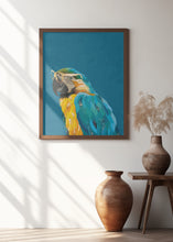 Canvas Art Print Vibrant macaw wearing glasses