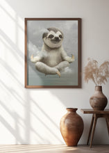 Canvas Art Print sloth meditating