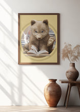 Canvas Art Print bear sharing knowledge