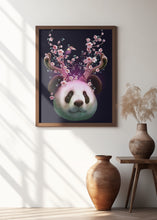 Canvas Art Print panda horns up