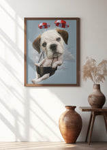 Canvas Art Print puppy on parachute