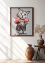 Canvas Art Print boxing cat