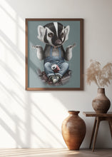 Canvas Art Print badger chill