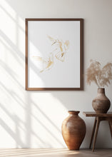 Art Prints of Gold Hummingbird Line art Silhouettes 4