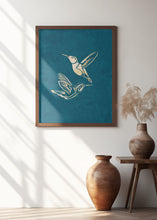 Art Prints of Gold Hummingbird Line art Silhouettes 1