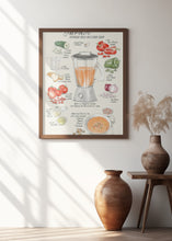 Art Prints of Gazpacho illustrated recipe in English