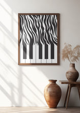 Art Prints of Zebra Piano print black and white