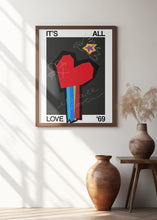 Art Prints of It's All Love Heart Grey