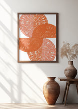 Art Prints of Orange Circle Fans 1