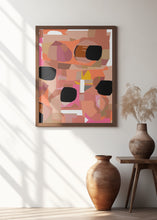 Art Prints of Deep Pink Geometric Shapes 2