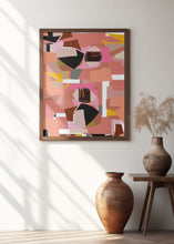 Art Prints of Deep Pink Geometric Shapes 1