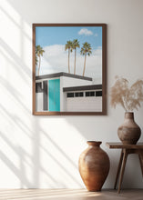 Art Prints of Turquoise Blue Doors on a Modern Home