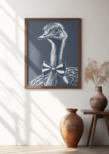 Art Prints of Ostrich with bow tie