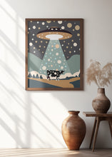 Art Prints of UFO &amp; cow