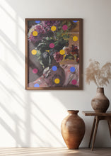 Art Prints of Classic Vase of Flowers And Dots