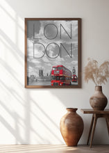 Art Prints of Red Buses in London | Text &amp; Skyline