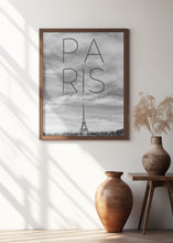 Art Prints of PARIS Eiffel Tower | Text &amp; Skyline