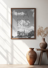 Art Prints of PARIS Cathedral Notre-Dame | Text &amp; Skyline