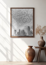 Art Prints of SAN DIEGO Skyline | Text