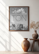 Art Prints of BOSTON Skyline North End &amp; Financial District | Text &amp; Skyline